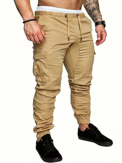 Men's Solid Color Daily Pants - Versatile Comfort with a Sleek Design