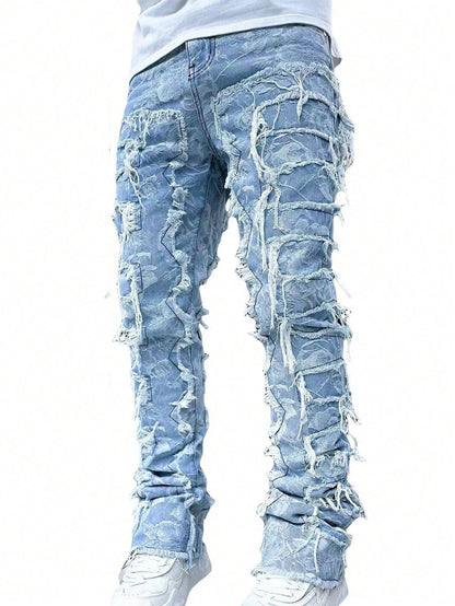 Men's Distressed Slim Fit Jeans