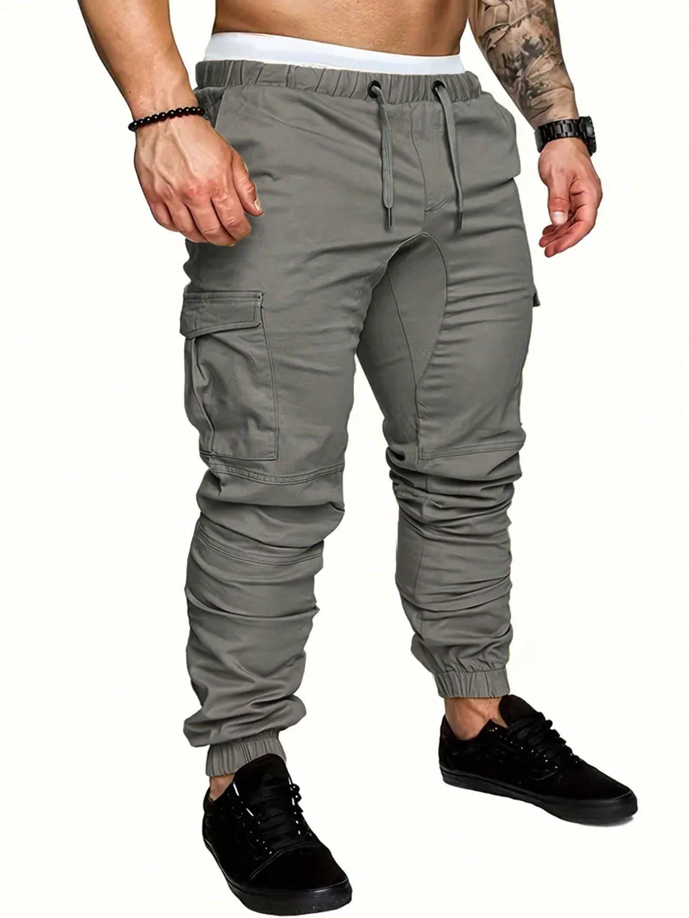 Men's Solid Color Daily Pants - Versatile Comfort with a Sleek Design