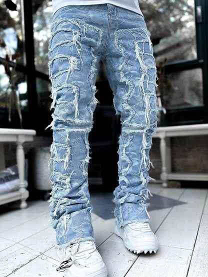 Men's Distressed Slim Fit Jeans