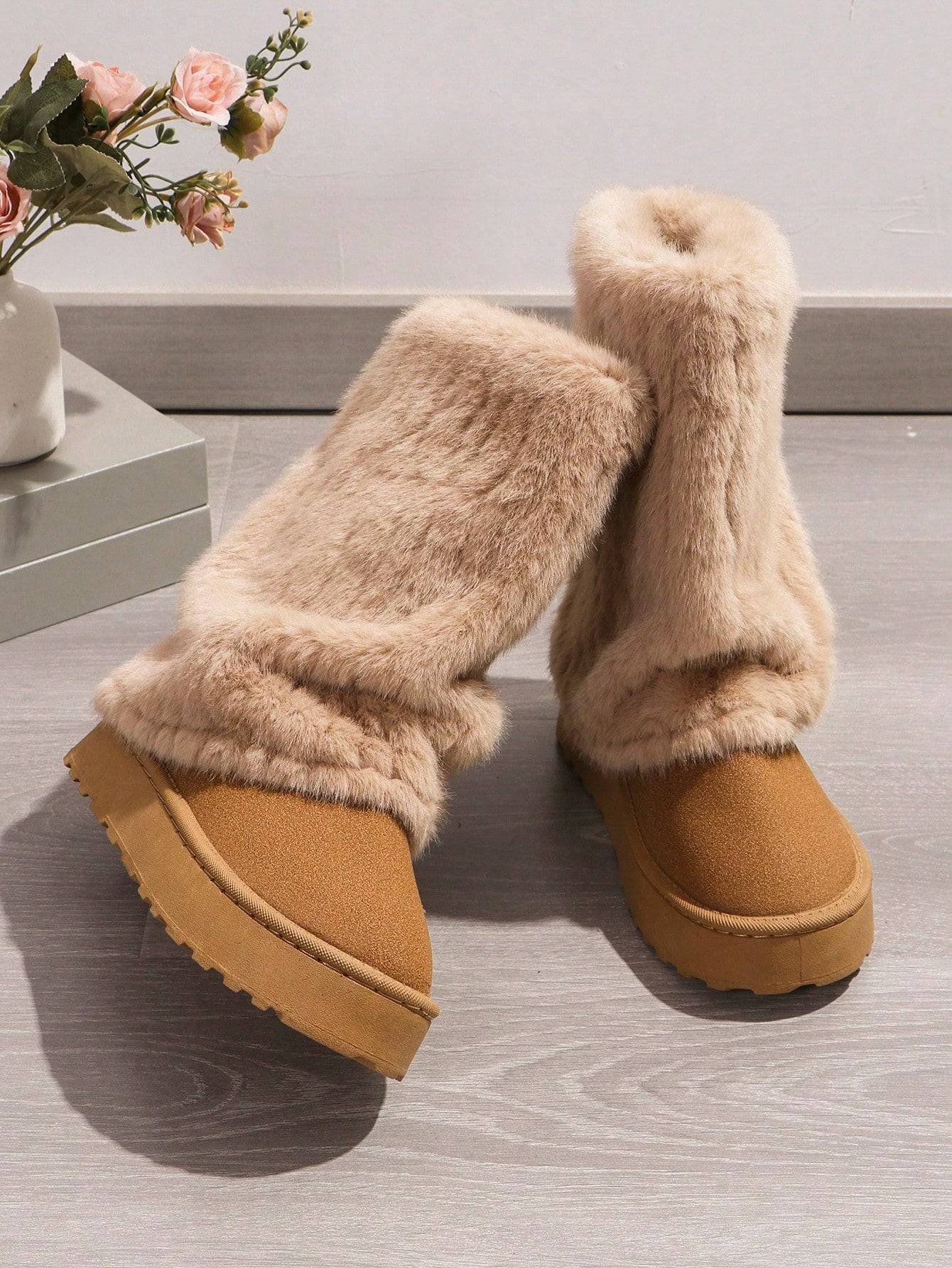 Cómodo y elegante: botas de nieve cortas y mullidas