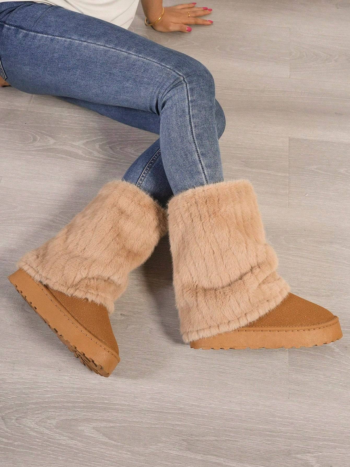 Cómodo y elegante: botas de nieve cortas y mullidas