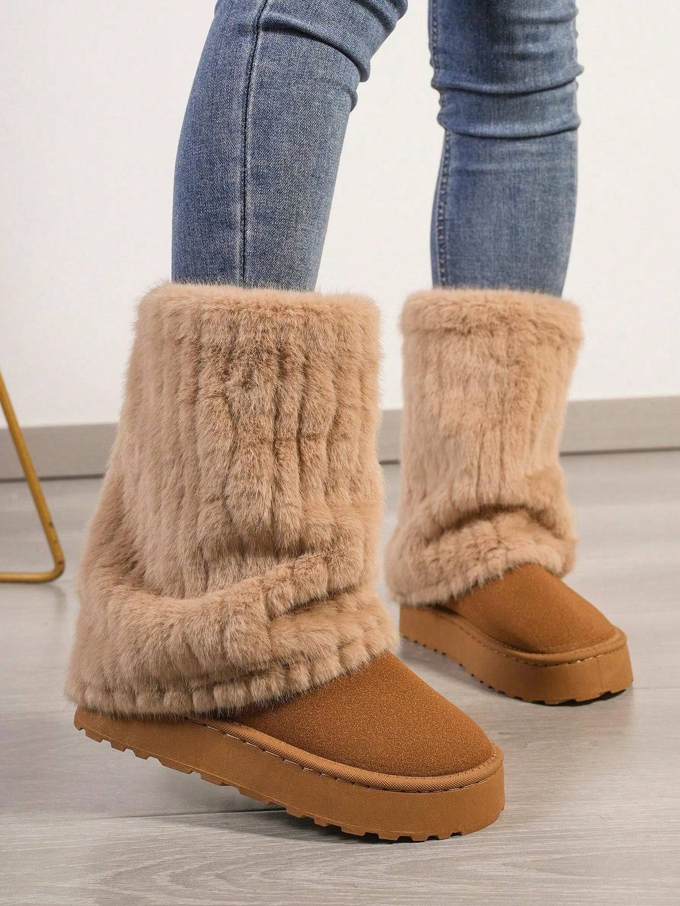 Cómodo y elegante: botas de nieve cortas y mullidas