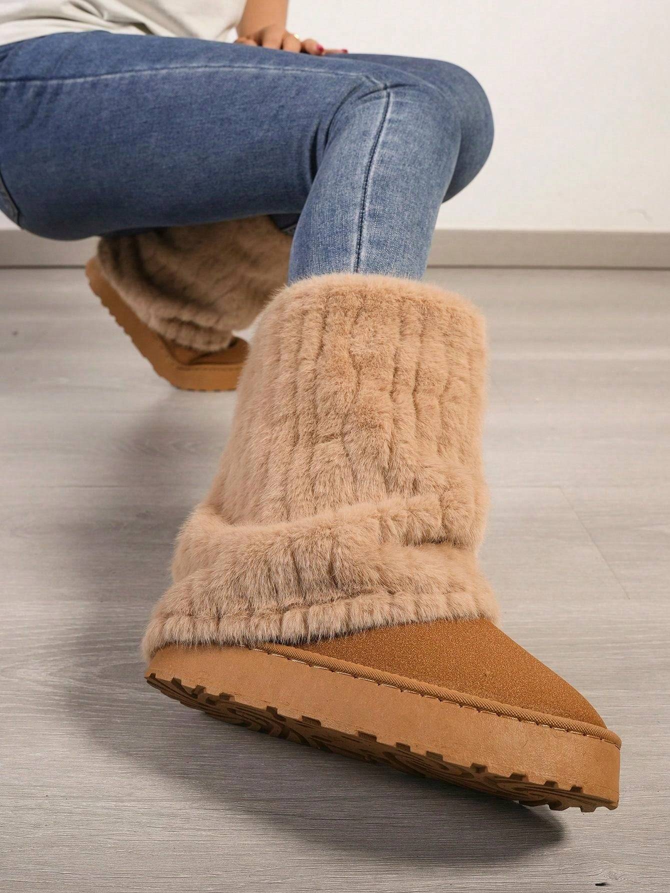 Cómodo y elegante: botas de nieve cortas y mullidas