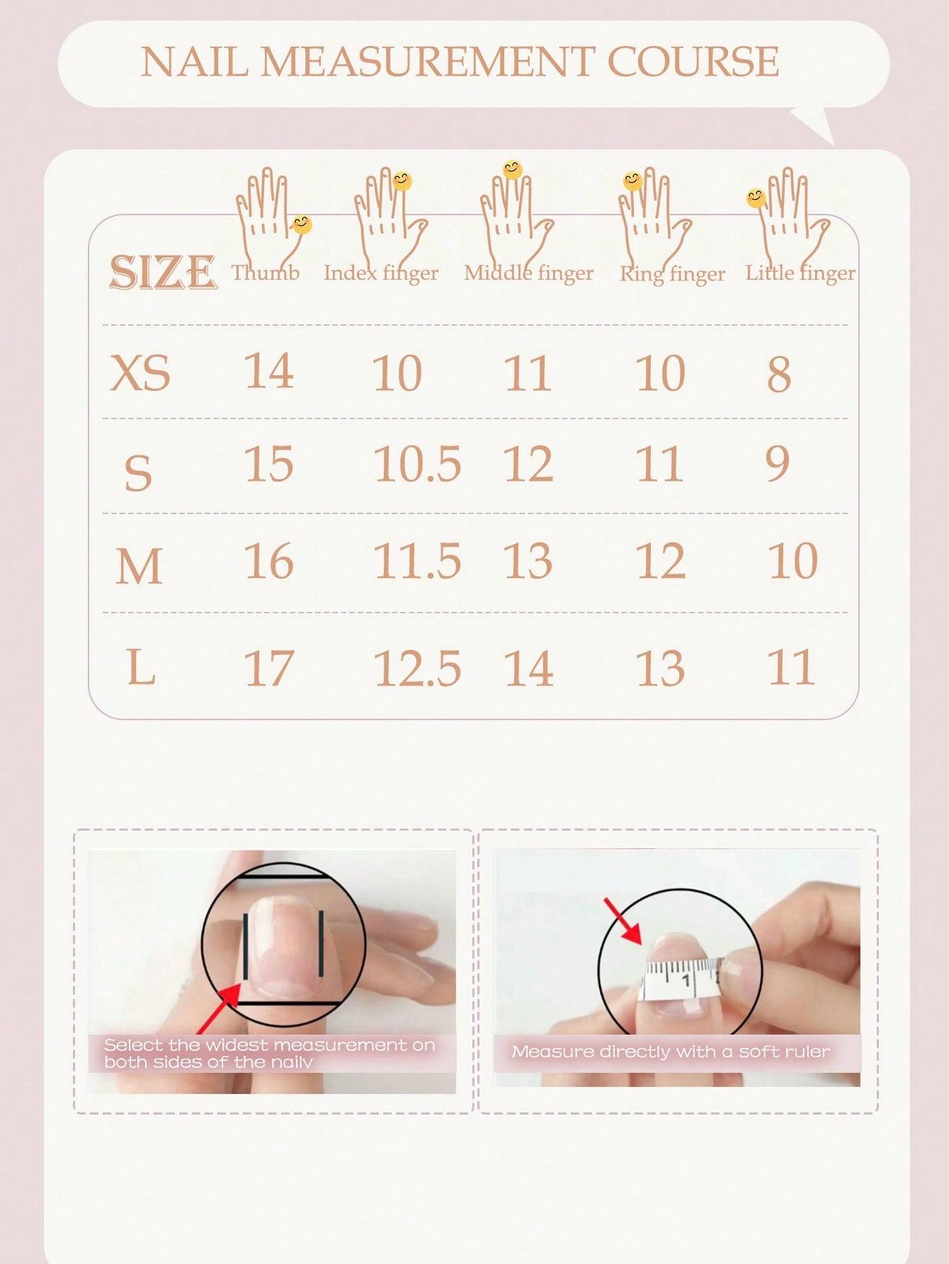 Nail  size chart