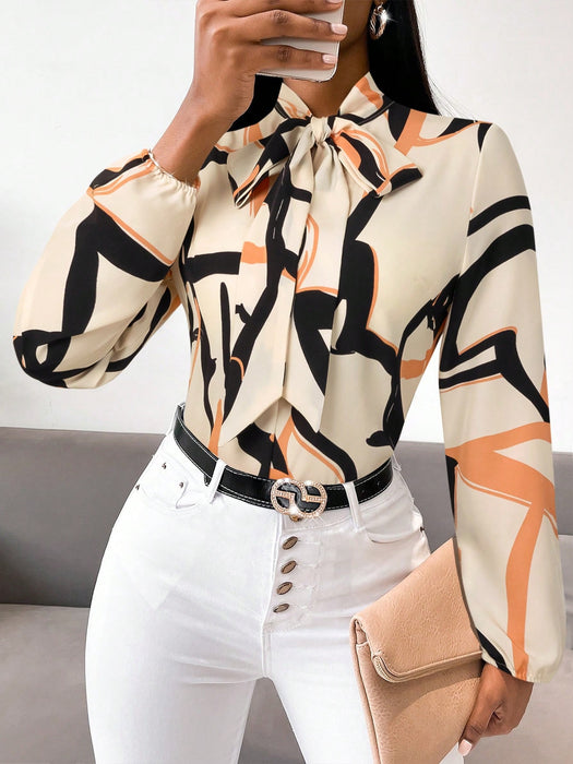 Leopard Print High-Collar Pullover Shirt