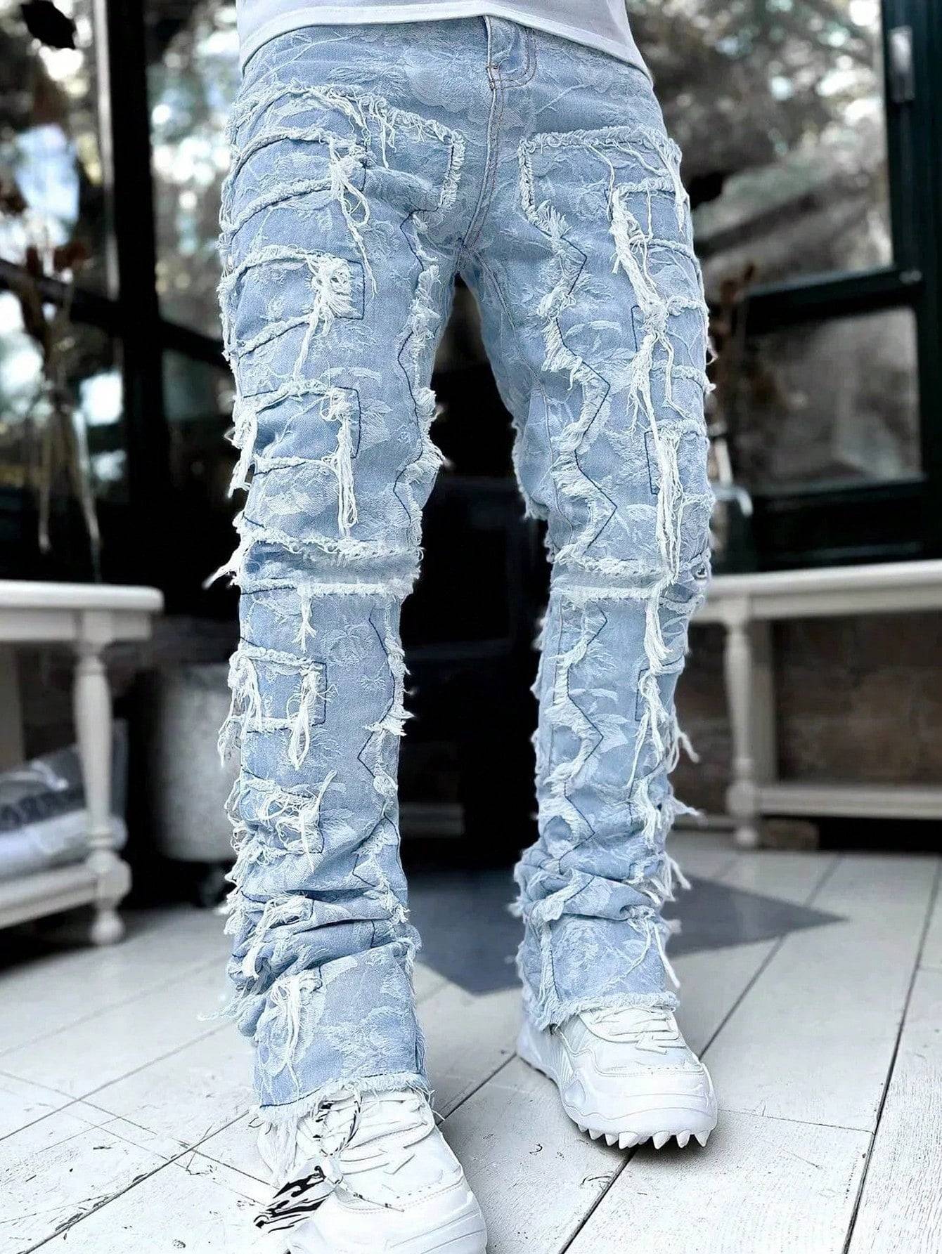 Men's Distressed Slim Fit Jeans