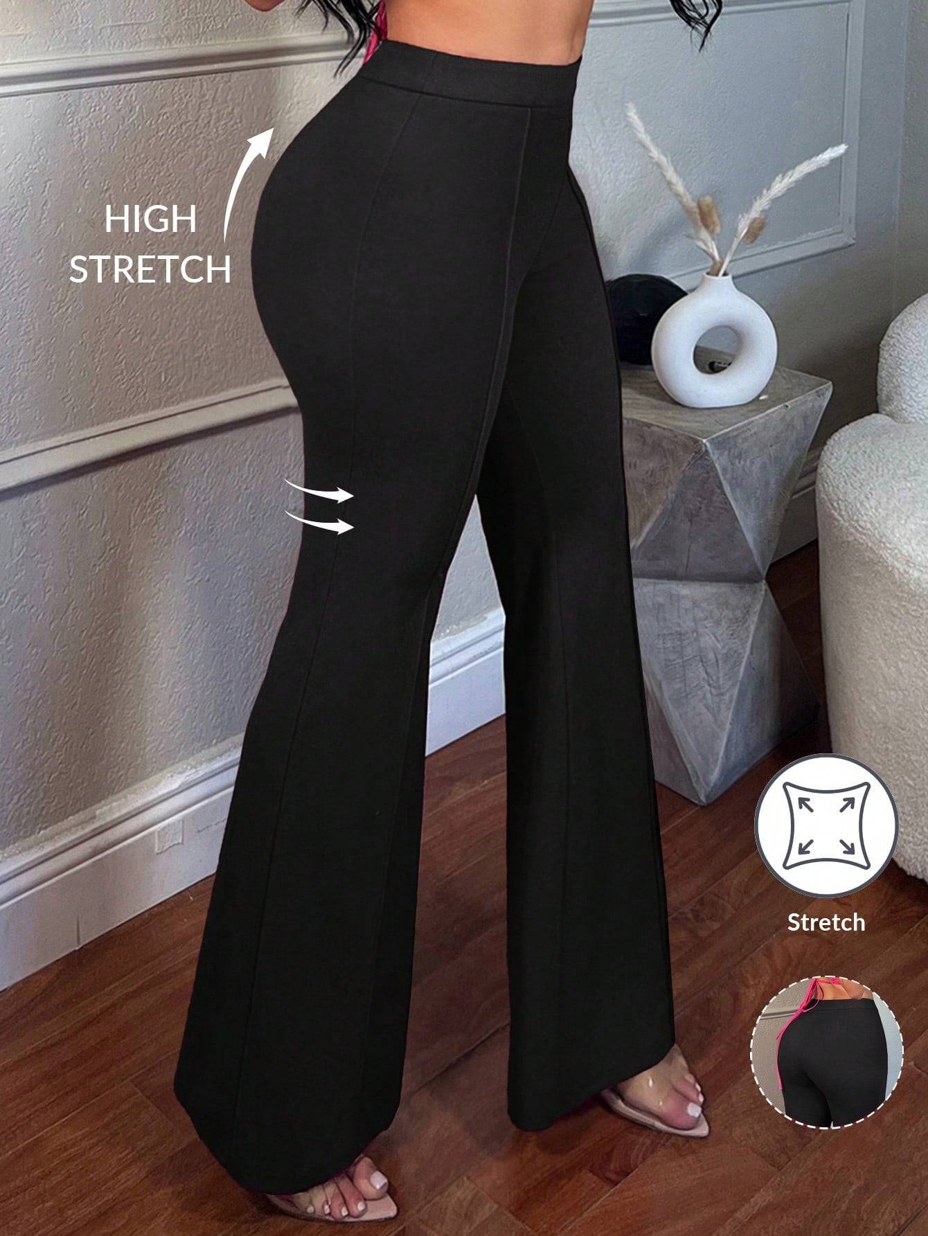 Elegancia chic: pantalones de traje acampanados de cintura baja