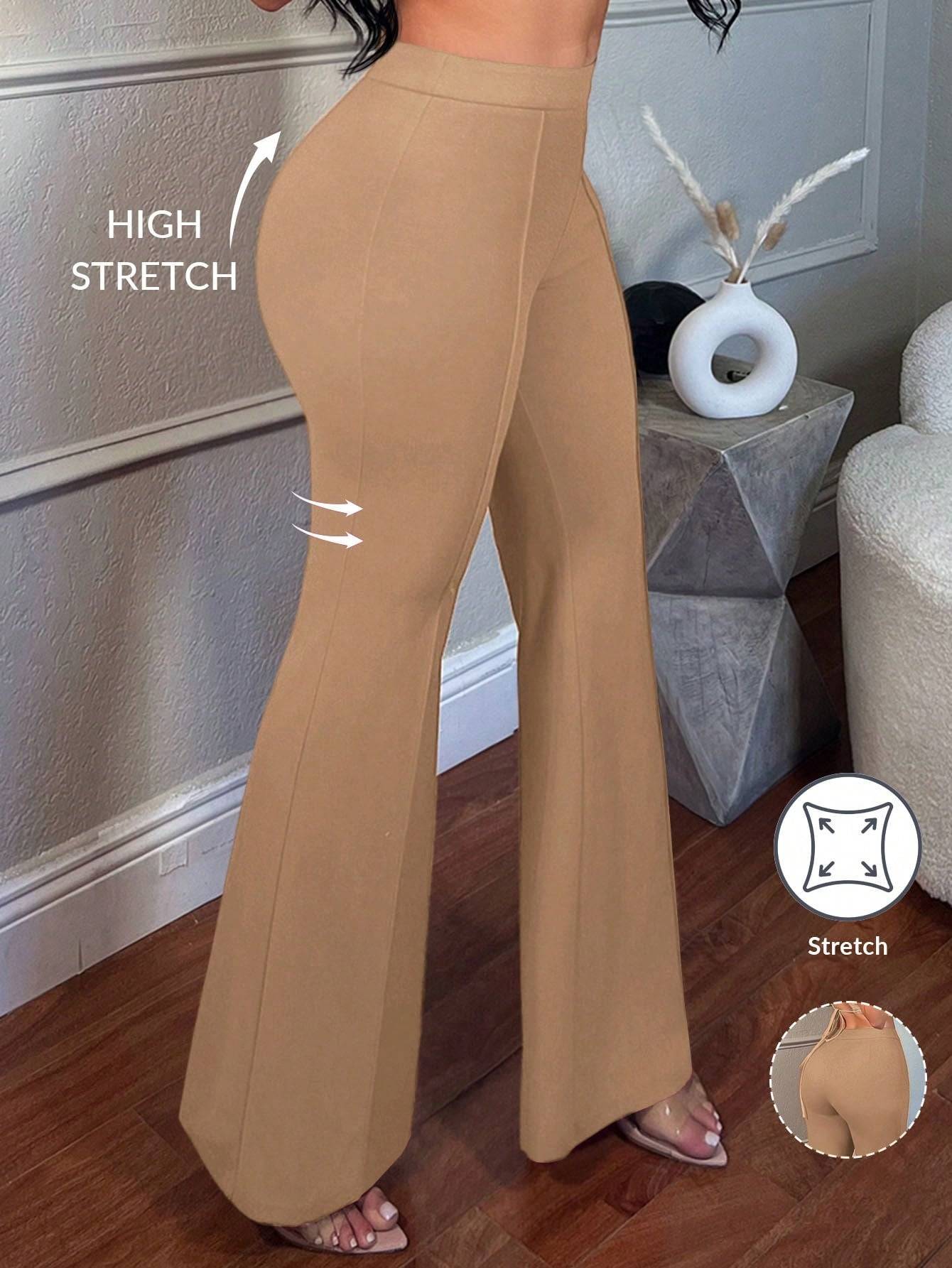 Elegancia chic: pantalones de traje acampanados de cintura baja