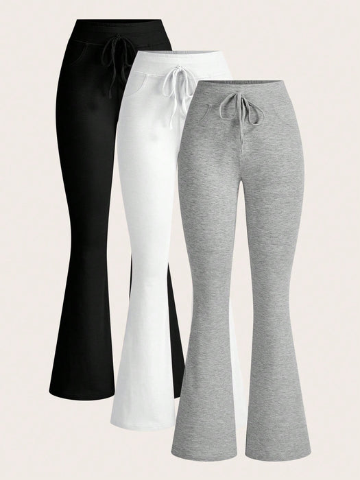 Chic & Comfy: 3-Piece Lace-Up Sweatpants Pack