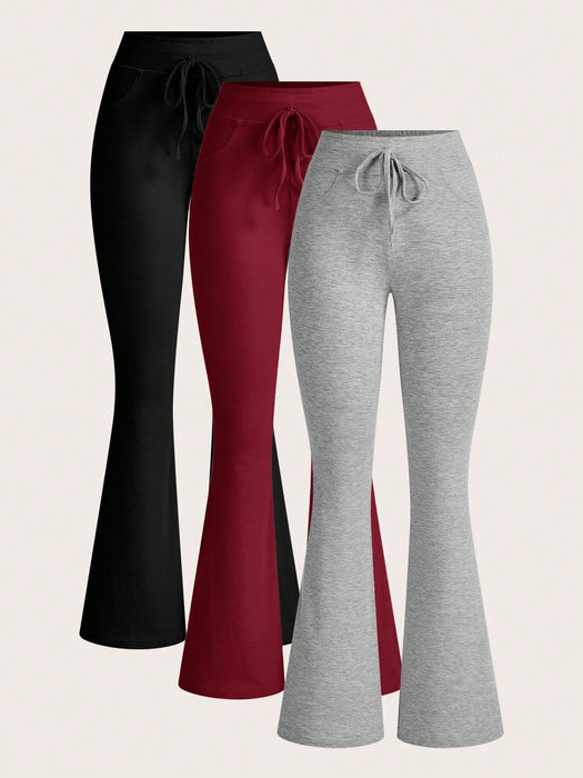 Chic & Comfy: 3-Piece Lace-Up Sweatpants Pack