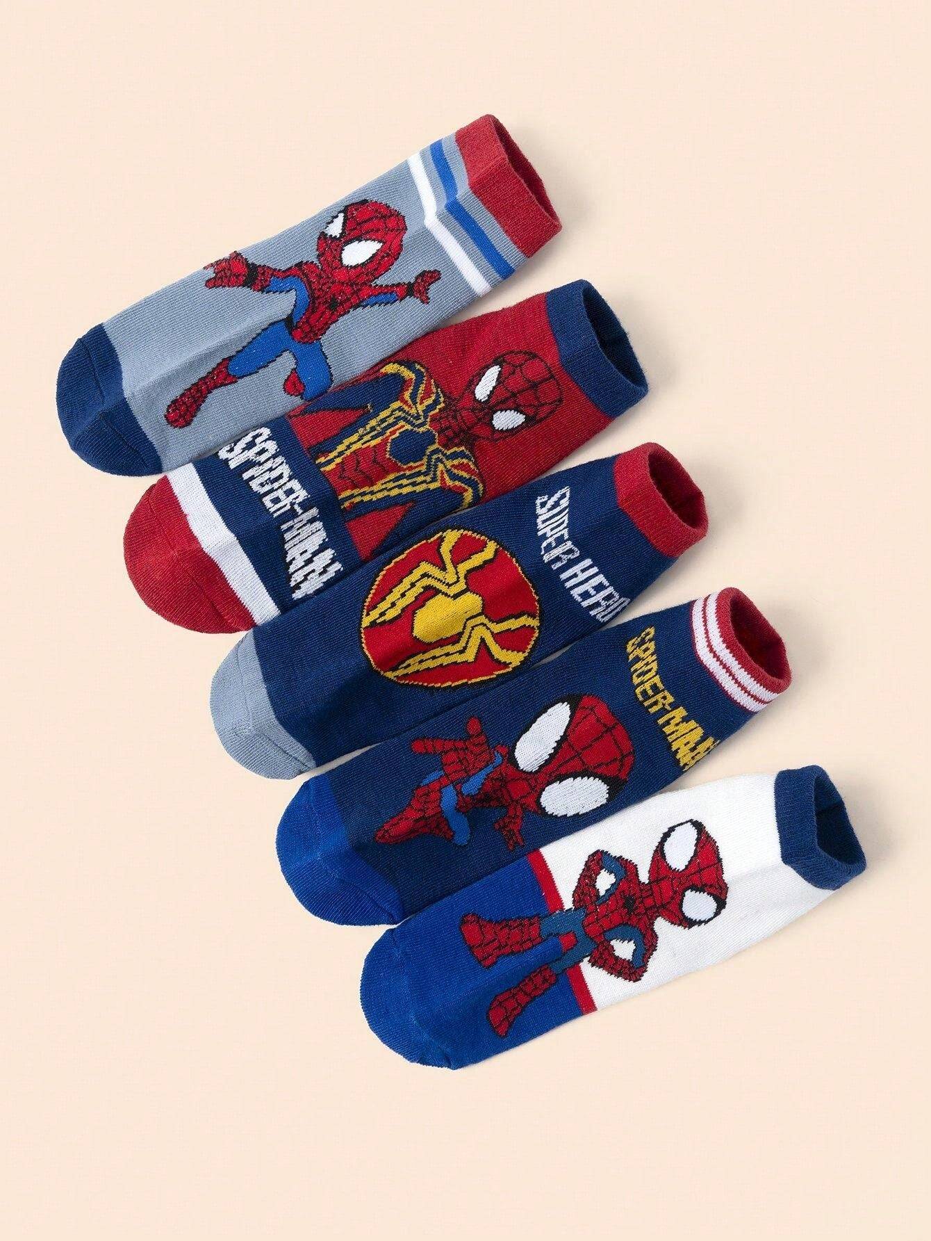 Close-up of the reinforced heel on Spider-Man socks, designed for durability and comfort. High-quality stitching ensures long-lasting wear.