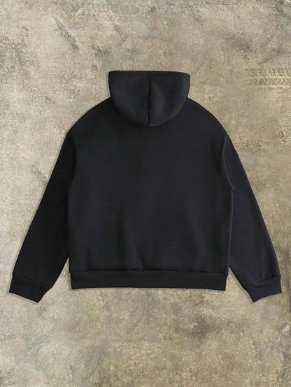 Sudadera de punto bordada para hombre de talla grande