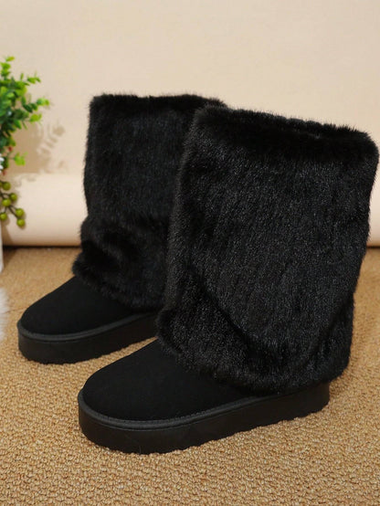 Cómodo y elegante: botas de nieve cortas y mullidas