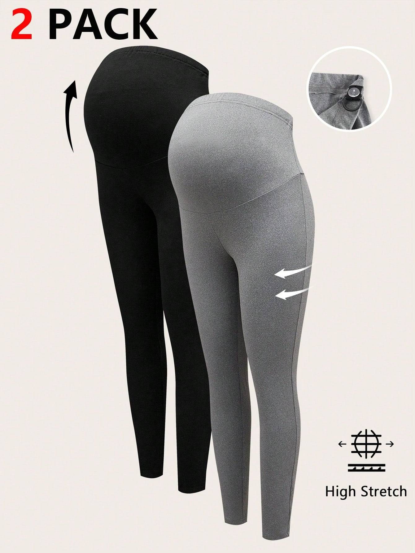 Comodidad acogedora: Leggings de maternidad de alta elasticidad