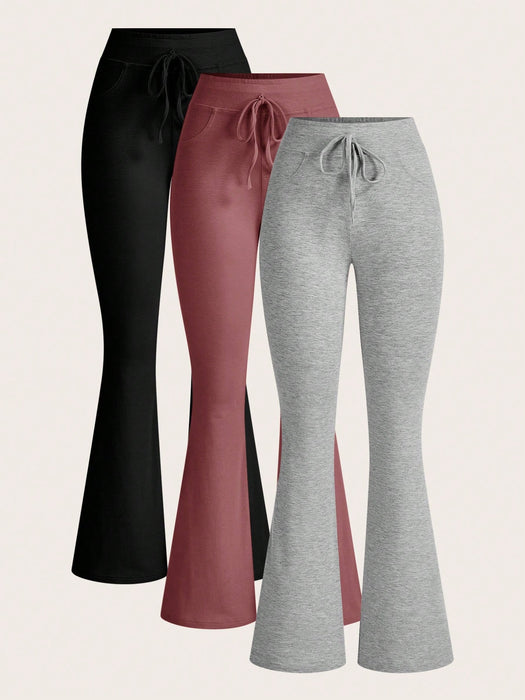 Chic & Comfy: 3-Piece Lace-Up Sweatpants Pack