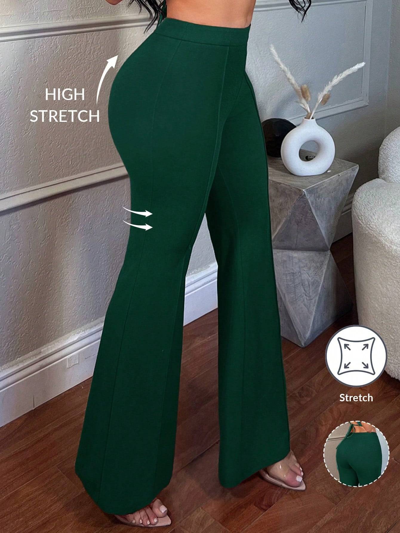 Elegancia chic: pantalones de traje acampanados de cintura baja